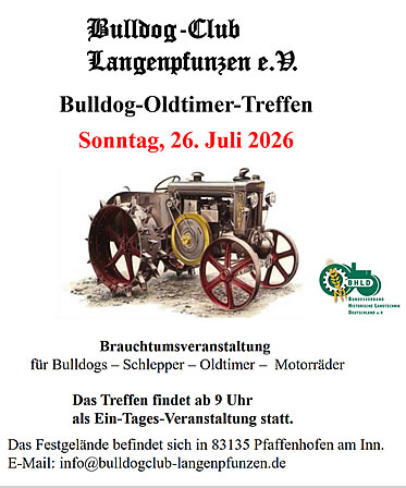 Bulldog Club Langenpfunzen 2026 Bulldog Club Langenpfunzen - Bulldog-Oldtimertreffen 2026
